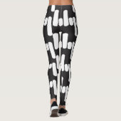 Spaß und moderne schwarz-weiße Leggins (Rückseite)