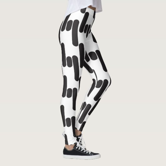 Spaß und moderne schwarz-weiße Leggins (Rechts)