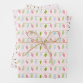 Spaß und moderne Weihnachtslichter Weihnachten Geschenkpapier Set (Beispiel)