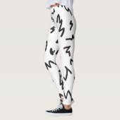 Spaß und modernes Schwarz-Weiß Leggings (Links)