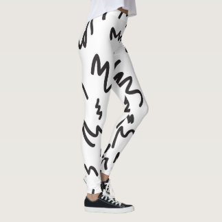 Spaß und modernes Schwarz-Weiß Leggings