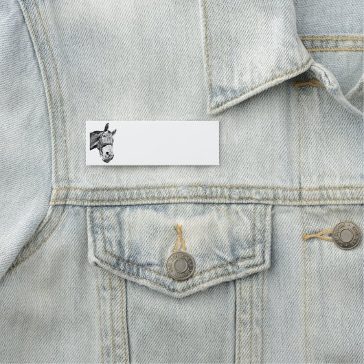 Spaß und Neugieriges Pferd Namensschild (Beispiel)