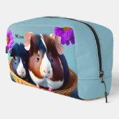 Spaß und niedliche Guinea Schweine, personalisiert Waschbeutel (Rechte Ecke)