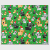 Spaß und niedliche Welpen-Hunde in den Geschenkpapier (Flach)