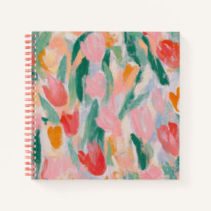 Spaß und Nostalgie Tulips Squared Notebook Notizblock