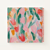 Spaß und Nostalgie Tulips Squared Notebook Notizblock (Rückseite)