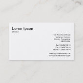 Spaß und Spiele Visitenkarte (Rückseite)