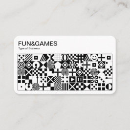 Spaß und Spiele - Weiß auf Schwarz Visitenkarte