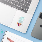 Spaß und spielerische Aufkleber (Laptop mit iPhone)
