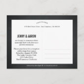 Spaß und spielerische Hochzeitsankündigung - Chalk Ankündigungspostkarte (Rückseite)