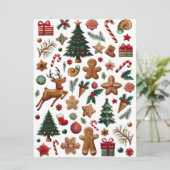 Spaß und Weihnachten Einladung (Stehend Vorderseite)