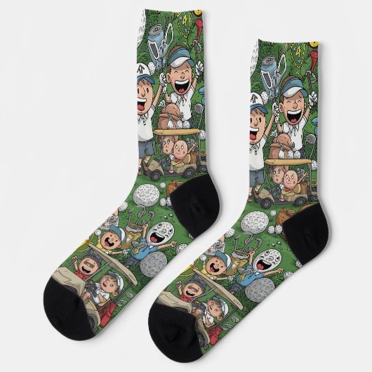 Spaß und Whimsical Cartoon für Kinder Socken (Linkes Detail)