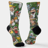 Spaß und Whimsical Cartoon für Kinder Socken (Gewinkelt)