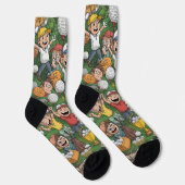 Spaß und Whimsical Cartoon für Kinder Socken (Rechts)