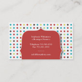 Spaß und wunderliches Polk eine Punkt-Visitenkarte Visitenkarte (Rückseite)