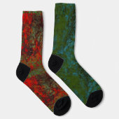 Spaß ungerade, aber Match Socken Rust Art Heva Wev (Rechts)