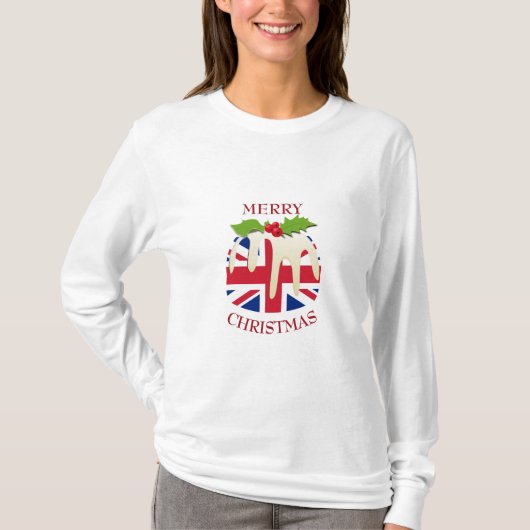 Spaß | UNION JACK UK | Weihnachts-Pudding-T - Shir T-Shirt (Vorderseite)