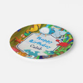 Spaß unter dem Kindergeburtstag Party Pappteller (Schrägansicht)