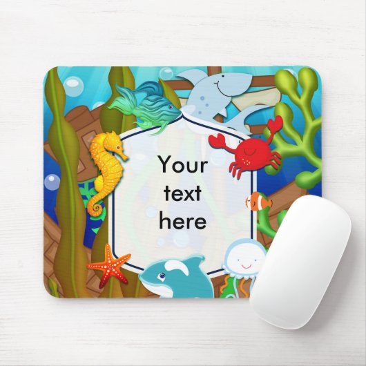 Spaß unter dem Meeresfisch Kindercomputer Mousepad (Mit Mouse)