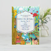 Spaß unter den Party Einladungen des Kindergeburts (Stehend Vorderseite)