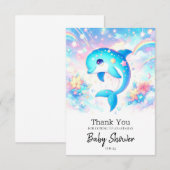 Spaß unter der Meeresspülung-Kinderdusche Dankeskarte (Vorne/Hinten)