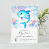 Spaß unter der Meeresspülung-Kinderdusche Einladung (Stehend Vorderseite)