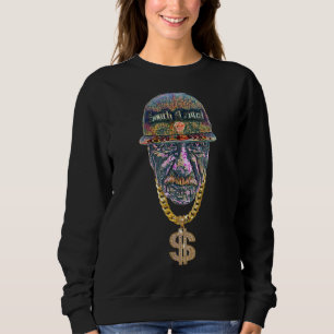 Spaß Vatertag Bling Meme Bong und Knochen Bling Bl Sweatshirt