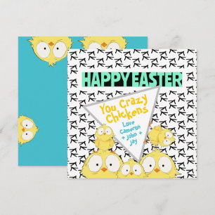 Spaß Verrückt Frohe Ostern Eure verrückten Hühner Feiertagskarte