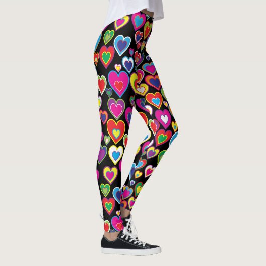 Spaß-vibrierender ins Auge fallender Regenbogen Leggings (Rechts)