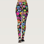 Spaß-vibrierender ins Auge fallender Regenbogen Leggings (Rückseite)