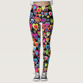 Spaß-vibrierender ins Auge fallender Regenbogen Leggings (Vorderseite)