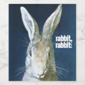 Spaß Viel Glück Sprichwort Rabbit, Rabbit! Weineti Weinetikett (Einzelnes Label)