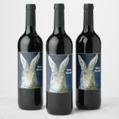 Spaß Viel Glück Sprichwort Weißes Kaninchen! Weine Weinetikett (Flaschen)