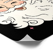 Spaß Vintag Pink Weihnachtsmann Pink Weihnachten M Poster (Ecke)