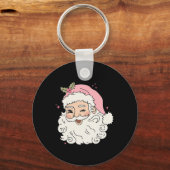 Spaß Vintag Pink Weihnachtsmann Pink Weihnachten M Schlüsselanhänger (Vorderseite)