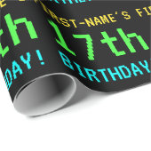 Spaß Vintag/Retro Videospiel Schauen 17. Geburtsta Geschenkpapier (Rolleneckpunkt)