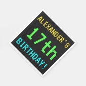 Spaß Vintag/Retro Videospiel Schauen 17. Geburtsta Serviette (Ecke)