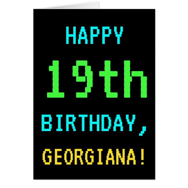 Spaß Vintag/Retro Videospiel Schauen 19. Geburtsta (Vorne)