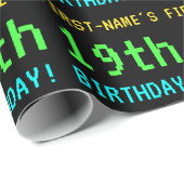 Spaß Vintag/Retro Videospiel Schauen 19. Geburtsta Geschenkpapier (Rolleneckpunkt)