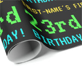 Spaß Vintag/Retro Videospiel Schauen 23. Geburtsta Geschenkpapier (Rolleneckpunkt)