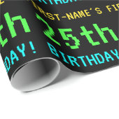 Spaß Vintag/Retro Videospiel Schauen 25. Geburtsta Geschenkpapier (Rolleneckpunkt)