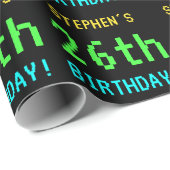 Spaß Vintag/Retro Videospiel Schauen 26. Geburtsta Geschenkpapier (Rolleneckpunkt)