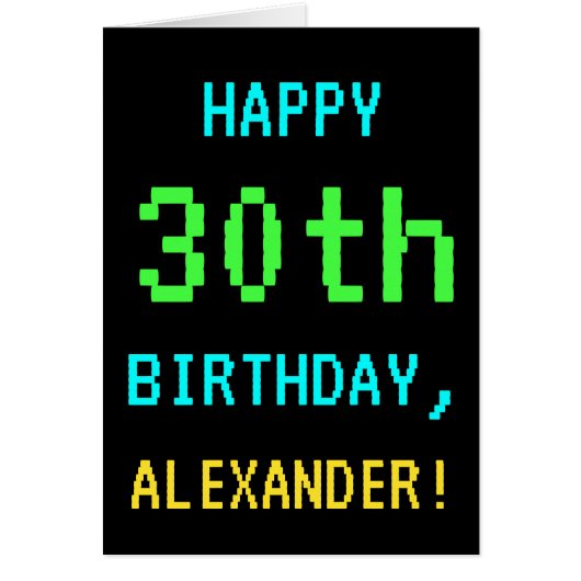 Spaß Vintag/Retro Videospiel Schauen 30. Geburtsta (Vorne)