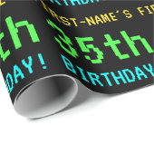 Spaß Vintag/Retro Videospiel Schauen 35. Geburtsta Geschenkpapier (Rolleneckpunkt)