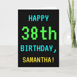 Spaß Vintag/Retro Videospiel Schauen 38. Geburtsta Karte