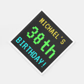 Spaß Vintag/Retro Videospiel Schauen 38. Geburtsta Serviette (Ecke)