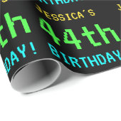 Spaß Vintag/Retro Videospiel Schauen 44. Geburtsta Geschenkpapier (Rolleneckpunkt)