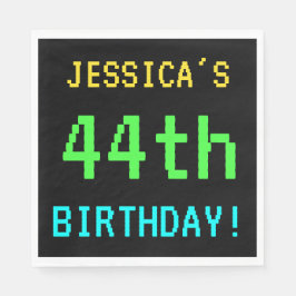 Spaß Vintag/Retro Videospiel Schauen 44. Geburtsta Serviette