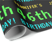 Spaß Vintag/Retro Videospiel Schauen 46. Geburtsta Geschenkpapier (Rolleneckpunkt)