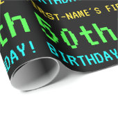 Spaß Vintag/Retro Videospiel Schauen 50. Geburtsta Geschenkpapier (Rolleneckpunkt)